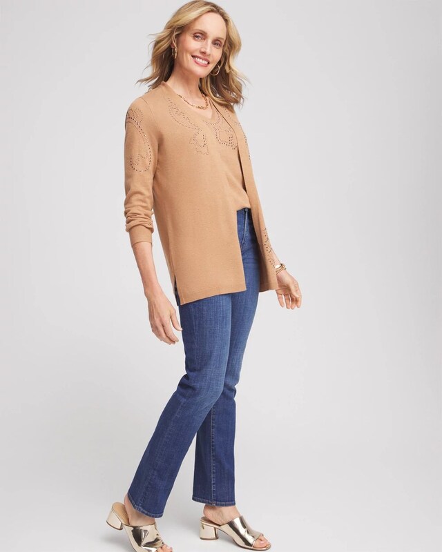 Floral Heatset Cardigan - image 2